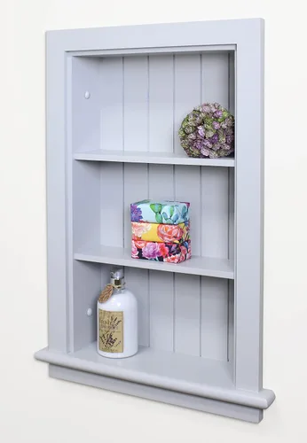 Miniatura 13 de Gabinete Medicinal de Nicho Empotrado en Pared Aiden de 14x24 de Reemplazo, Inserto de Estante/Estantes de Gabinete de Baño en la Pared, Hecho