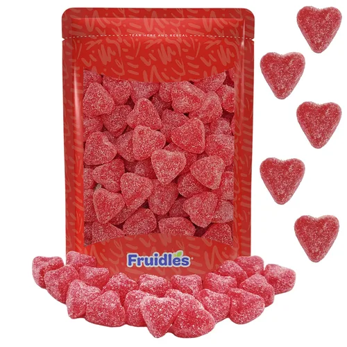 Miniatura 2 de Fruidles Gelatina de corazones de cereza de San Valentín, 1 libra, delicioso caramelo de gomita, aperitivos divertidos y festivos, recuerdo de fiesta