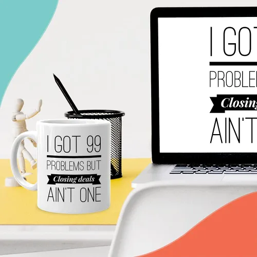 Miniatura 6 de Taza de café Realtors de 11 oz, color blanco, I Got 99 Problems Agente de Bienes Raíces Vendedor