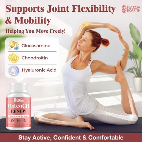 Miniatura 2 de Suplementos articulares para mujeres OsteoCII Renew Triple Strength - Fórmula avanzada para articulaciones, huesos y piel - colágeno, glucosamina