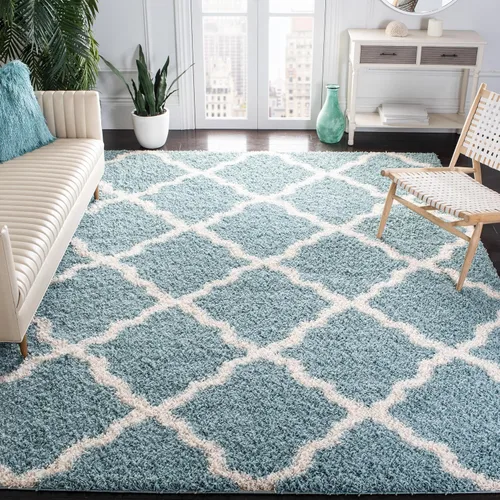 Miniatura 103 de Safavieh - Dallas Shag Collection SGD257A - Alfombra de área con diseño de enrejado de 10 x 14 pies