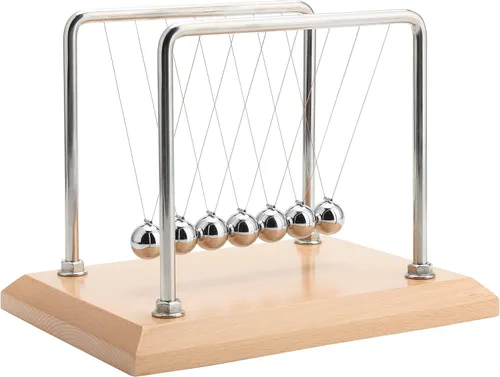 Miniatura 6 de CERROPI Péndulo de Newton, bolas de equilibrio con 7 bolas, péndulo clásico de Newton, juguete científico de física Juguetes y accesorios