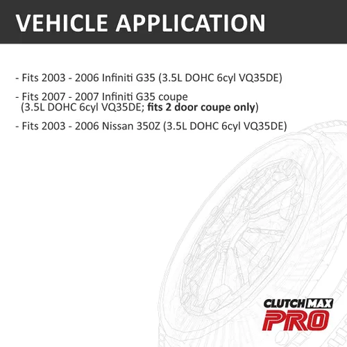 Miniatura 2 de PRO Performance Stage 2 Kit de embrague con volante compatible con Infiniti G35 2007 G35 2007 G35 2 puertas Coupé 03-06 Nissan 350Z VQ35D