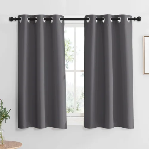 Miniatura 147 de RYB HOME Cortinas opacas de cocina de 36 pulgadas de largo, tratamiento de privacidad para ventanas pequeñas, aislamiento térmico, telón de fondo