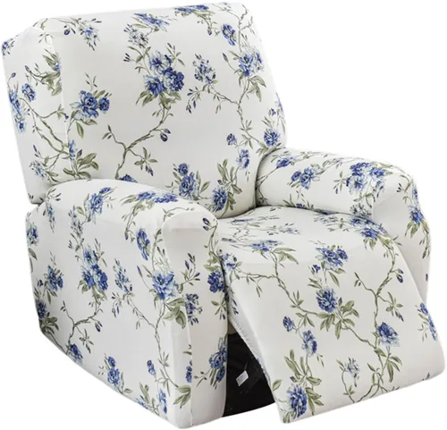 Miniatura 18 de KRFOONN Fundas elásticas para sillón reclinable con estampado, fundas para sillas reclinables de 4 piezas, fundas para sillón reclinable Lazy Boy