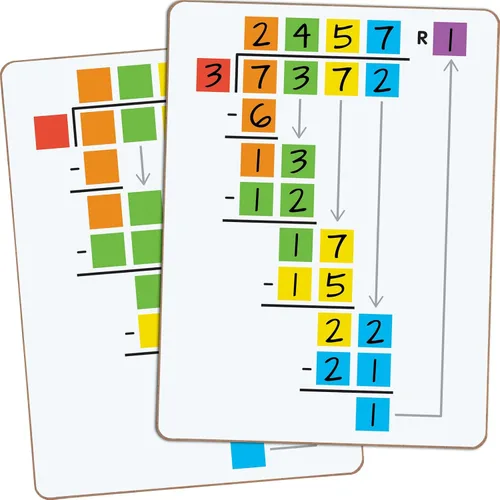 Miniatura 8 de Really Good Stuff Tableros de borrado en seco Beginning Long Division - 6 tableros