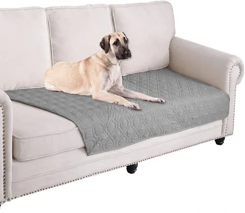 Miniatura 134 de Ameritex Funda Impermeable para Cama de Perro Manta para Mascotas para Muebles Cama Sillón Sofá Reversible Azul marino+azul piedra