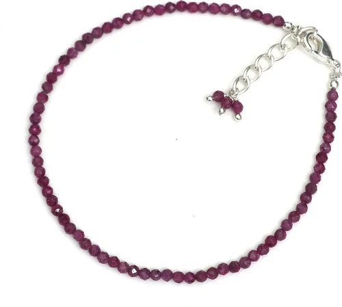 Miniatura 65 de Gempires - Pulseras de cuentas de piedras preciosas hechas a mano, ligeras, de cristal, para uso diario, hipoalergénicas, de 8 pulgadas, chapadas