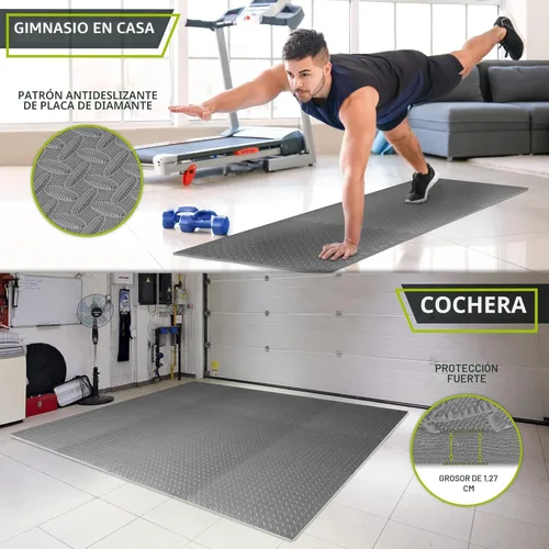 Miniatura 3 de ProsourceFit - Tapete de ejercicio tipo rompecabezas de ½ pulgada, losetas de espuma EVA entrelazadas para gimnasio en casa, para niños, gris, 24 x