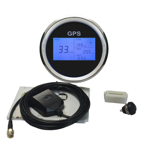 Miniatura 3 de ELING 3 3/8 "3.346 in Digital GPS Velocímetro LCD Medidor de Velocidad del Curso Kilometraje Ajustable 7 Retroiluminaciones para Barco Moto de Nieve