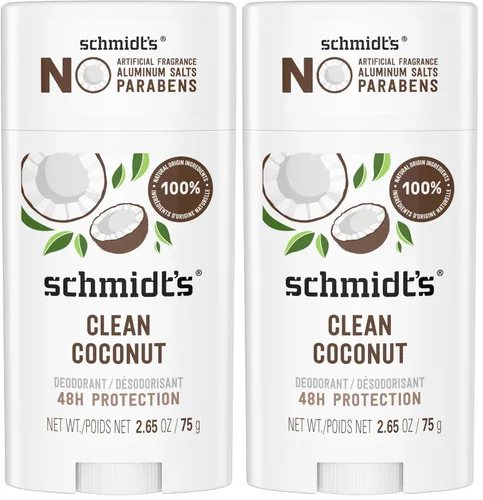 Miniatura 8 de Schmidt's Desodorante vegano sin aluminio Clean Coconut para mujeres y hombres, con protección contra olores las 24 horas, ingredientes naturales
