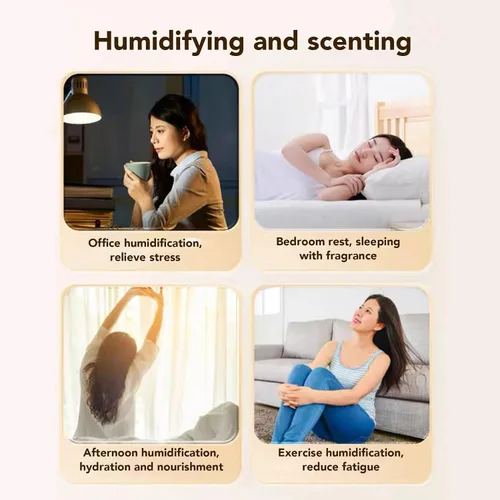 Miniatura 2 de Humidificador difusor de aceite esencial, difusor de aromaterapia de niebla grande de 3.7 fl oz con temporizador inteligente, silencioso