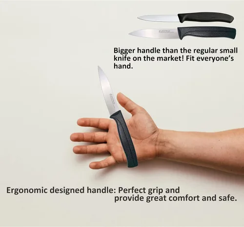 Miniatura 4 de Cuchillo de Utilidad de Cocina - MATTSTONE HILL Cuchillo Mondador de 4 Pulgadas, Cuchillo Pequeño para Frutas y Verduras, Hoja de Acero Alemán