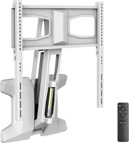 MOUNT-IT! Soporte de pared motorizado para TV con chimenea | Soporte de montaje de mantel eléctrico desplegable con control remoto, capacidad de