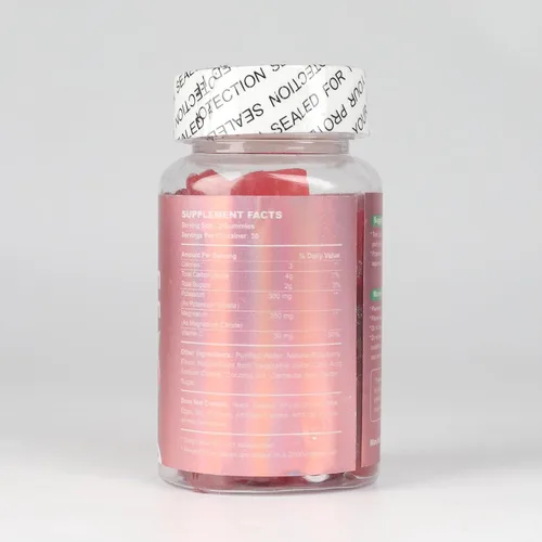 Miniatura 6 de Gomitas de potasio y magnesio para adultos y niños, de alta absorción, calambres en las piernas y salud muscular, salud inmunológica, frambuesa