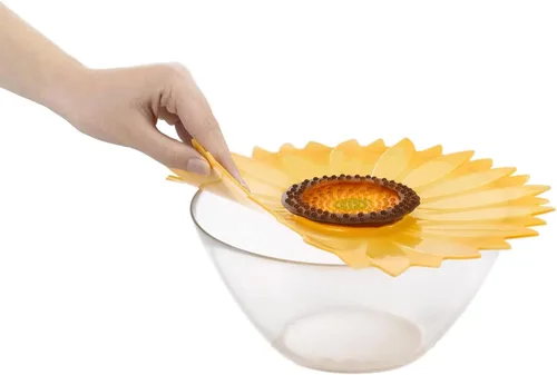 Miniatura 5 de Charles Viancin - Tapa de silicona de girasol para almacenamiento de alimentos y cocinar - 6 pulgadas - Sellado hermético en cualquier superficie
