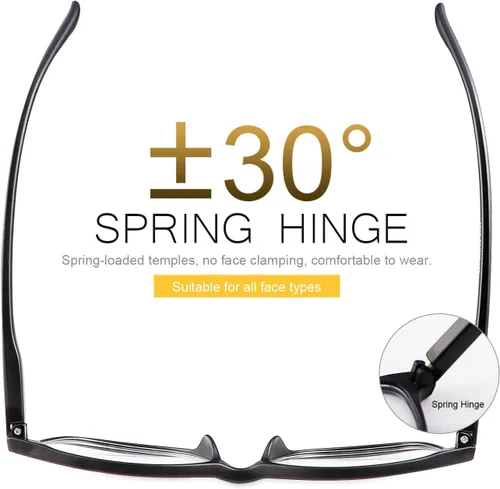 Miniatura 4 de YIMI Gafas de miopía fotocromáticas para distancia con bisagra de resorte, anti UV para hombres y mujeres, lentes de potencia negativa, gafas