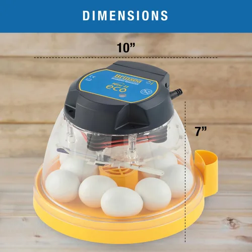 Miniatura 6 de Brinsea Mini II Eco Incubadora manual de huevos con recarga externa de agua, circulación de aire asistida por ventilador para incubar 10 pollo, pato