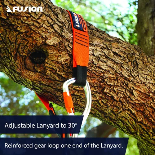 Miniatura 5 de Fusion - Cordón ajustable con anillo en D, naranja, 30 pulgadas (TZP-16-3)