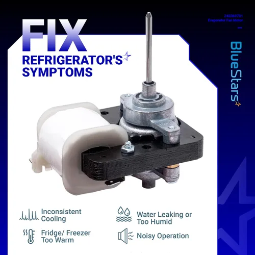 Miniatura 6 de BlueStars Motor de ventilador de evaporador de refrigerador 240369701 actualizado – Compatible con refrigeradores Frigidaire Kenmore Electrolux