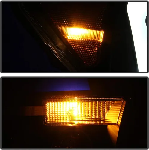 Miniatura 8 de ACANII - Faros delanteros para Toyota Tundra 2007-2013 con tubo LED ahumado negro estilo de mejora, juego de faros delanteros izquierdo y derecho
