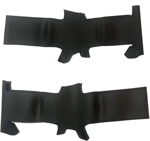 Miniatura 4 de Funda para volante de cuero negro personalizado con fibra de carbono para Toyota FJ Cruiser 2007 2008 2009 2010 2011 2012 2013 2014, piezas