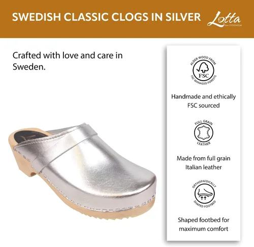 Miniatura 3 de Lotta From Stockholm Zuecos suecos Zuecos clásicos en plata