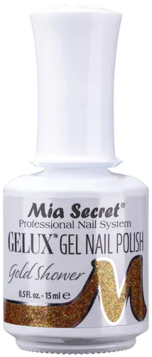 Mia Secret Gelux Soak-off esmalte de uñas de gel color Gold Shower - Esmalte de gel curado con lámpara de uñas - Esmaltes para uñas en gel de larga
