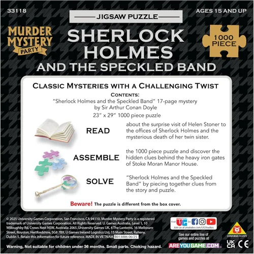 Miniatura 9 de Rompecabezas clásico de misterio Bepuzzled - Sherlock Holmes, 1000