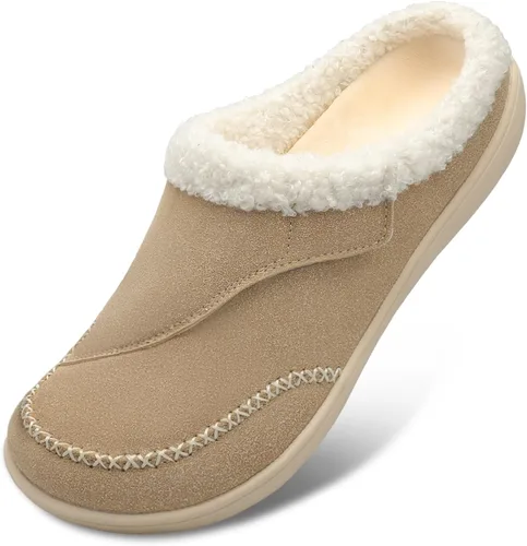 Miniatura 8 de LeIsfIt Pantuflas anchas para mujer, ajustables, para diabéticos, cálidas, acogedoras, antideslizantes, de espuma viscoelástica, para invierno