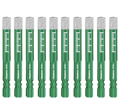 Miniatura 9 de Juego de 6 brocas de diamante seco de 1/2", 6 brocas de núcleo con vástago hexagonal de 12mm soldadas con cera de enfriamiento para azulejos