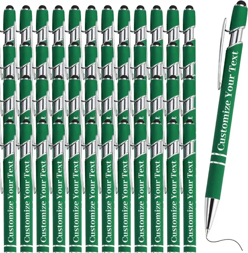 Miniatura 28 de Hasta 500 bolígrafos personalizados a granel con lápiz capacitivo, grabado, juego de bolígrafos con tu nombre, texto para mujeres de negocios