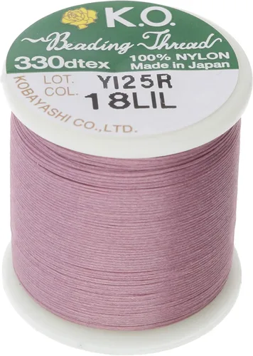 Miniatura 22 de Hilo de nailon para cuentas KO, color blanco, japonés encerado al 100%, 330TEX, resistente a enredos, carrete de 50 m / 55 yardas, para proyectos