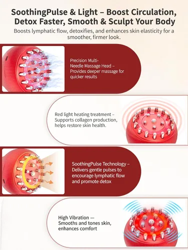 Miniatura 4 de Masajeador de drenaje linfático y herramienta de masaje anticelulitis, reduce las estrías y la celulitis, para piernas, brazos y vientre, máquina