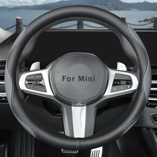 Miniatura 72 de Funda a medida para volante de Acura, transpirable antideslizante, fundas de cuero de doble cara para volante de automóvil, para accesorios de Acura
