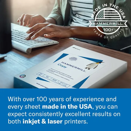 Miniatura 6 de Hammermill Papel para impresora, impresión láser premium 24 lb, 8.5 x 11-5 resma (2,500 hojas), 98 brillante, fabricado en los Estados Unidos