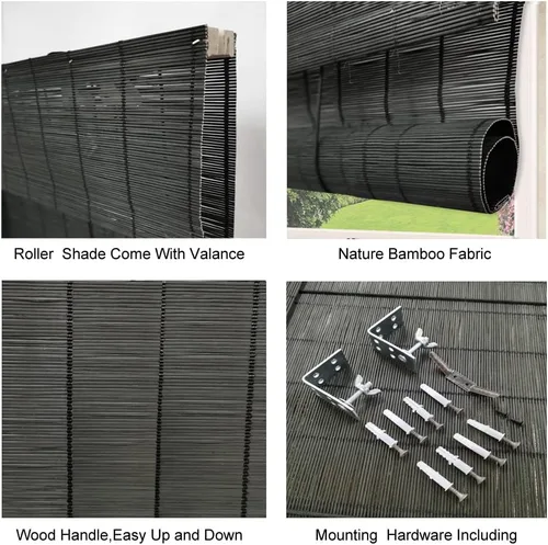 Miniatura 6 de LETAU cortinas de madera para ventanas con cenefa, filtran la luz