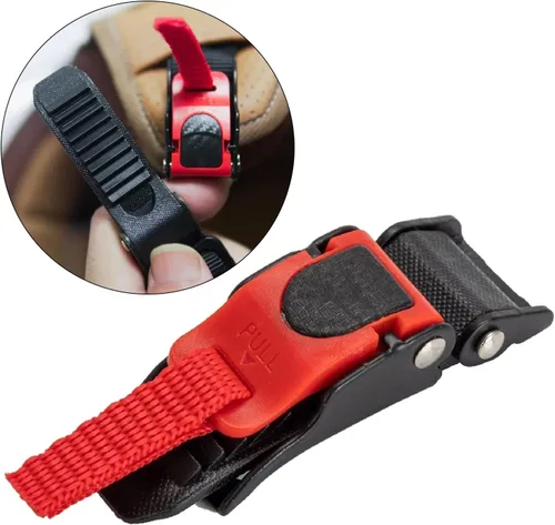 Miniatura 4 de Hebilla de casco con clip de velocidad, correa de barbilla, hebilla de liberación rápida, ABS