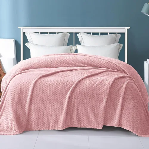 Miniatura 2 de Exclusivo Mezcla - Manta de forro polar tamaño King para cama, 90 x 104 pulgadas, mantas suaves y acogedoras de franela jacquard, ligeras y cálidas
