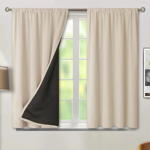 Miniatura 126 de BGment - Cortinas opacas para sala de estar de 63 pulgadas de largo, juego de 2 paneles, cortinas para oscurecer toda la habitación, cortinas