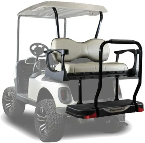 Miniatura 8 de MadJax Genesis 300 - Kit de asiento trasero de aluminio para modelos EZGO RXV 2008 en adelante, cojines negros de lujo