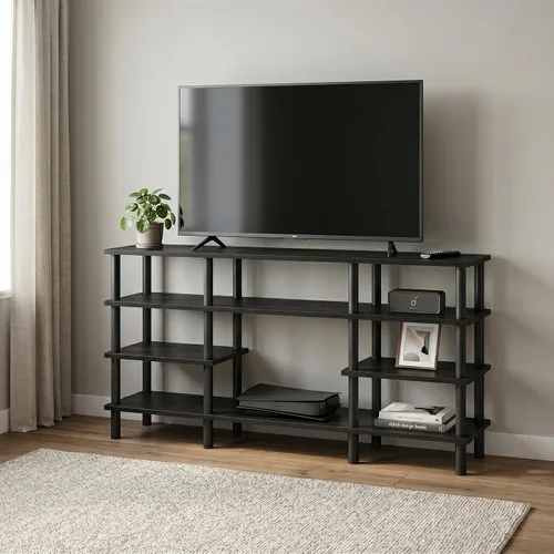 Miniatura 85 de Furinno 11191BK THE Centro de Entretenimiento Soporte para TV, Negro