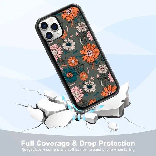 Miniatura 3 de Funda para iPhone 11 Pro Max, funda protectora de poliuretano termoplástico (TPU) a prueba de golpes, diseño de cabeza de calabaza, diseño de araña