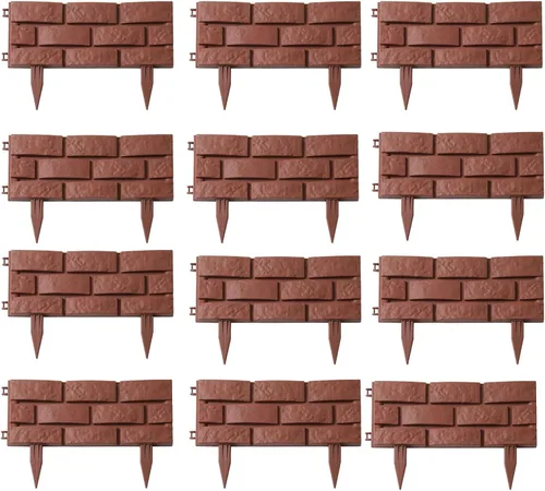 Miniatura 5 de PP Garden Fence Insert Plastic Fence Garden Picket Fence Bordes Césped Parterres Plantas Fronteras Decorativas Jardín Patio Productos al aire libre