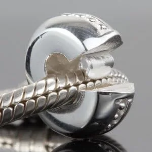 Miniatura 4 de Abalorio redondo de plata de ley 925 con cierre para pulsera europea