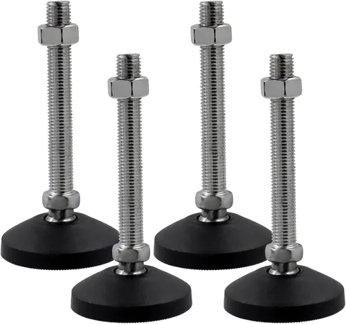 Miniatura 21 de Pies niveladores M8x50mm, capacidad de 2200 libras, deslizadores giratorios ajustables y resistentes, base antideslizante de 1.53 pulgadas