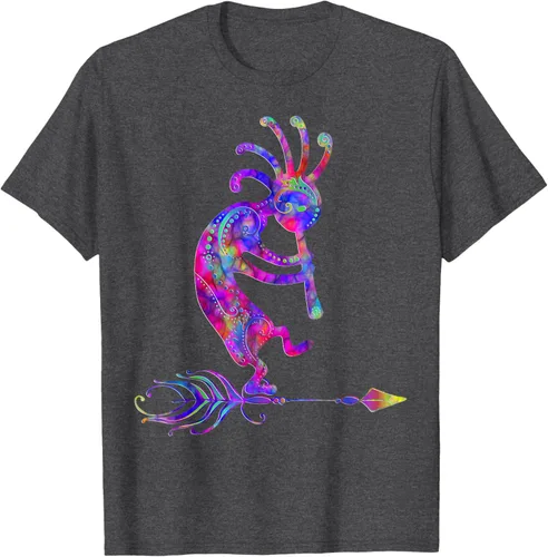 Miniatura 39 de Native American Kokopelli With Feather 2 - Camiseta Fan Fun, Negro, S