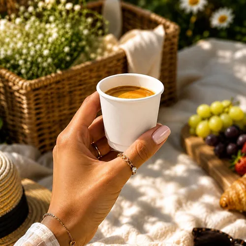 Miniatura 67 de Restaurantware Tazas de café de papel de 4 onzas, 25 tazas de papel desechables de doble pared, a prueba de fugas, reciclables, tazas calientes