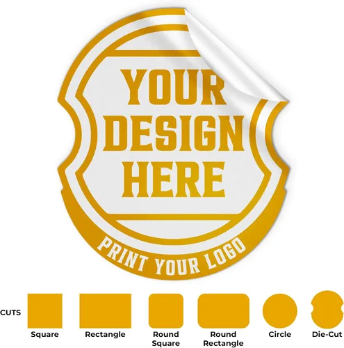 Miniatura 8 de EGD Etiquetas adhesivas de vinilo personalizadas (paquete de 120), nombre de texto, imagen, foto, ideal para startups, restaurantes de entrega
