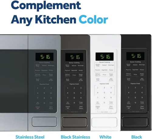 Miniatura 9 de Horno microondas de GE para encimera, capacidad de 1,150 vatios, 1.6 pies cúbicos, 8 ajustes de cocción automáticos, tecnología de bloqueo